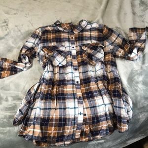 Plaid long shirt or dress